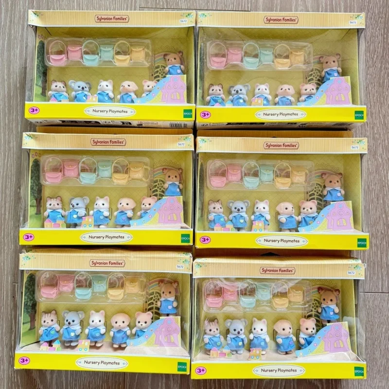 

Original Animal Sylvanian Families Nursery Playmates School Suit Doll Figrues Room Ornament Collectible Model Birthday Gift Toy