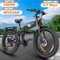 Ridstar H26 PRO Foldable E-bike 1500W Powerful Motor 48V23AH Battery Electric Bike 26*4 Inch Fat Tire Mountain Electric Bicycle
