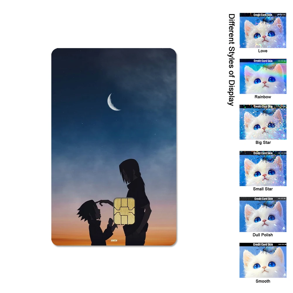 New Anime Naruto Credit Card Sticker Uchiha Sasuke Haruno Sakura PVC Matte Bank Debit Card Film Skin Cover Waterproof Gifts