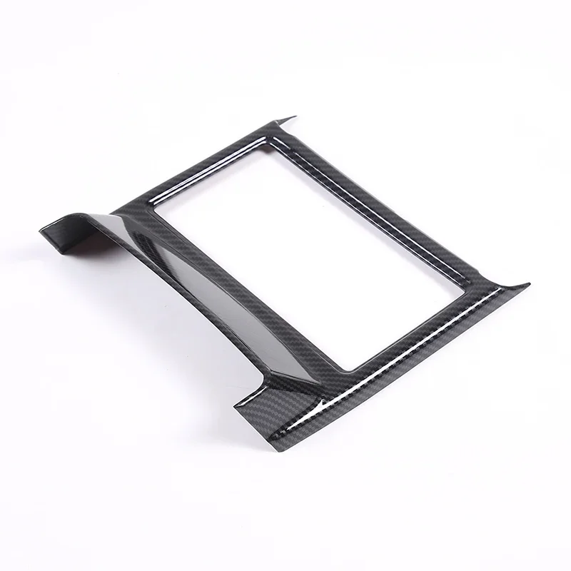 ABS Carbon Fiber For Mitsubishi Outlander 2022 2023 2024 Central Control Water Cup Holder Frame Cover Trim Interior Accessories view 3