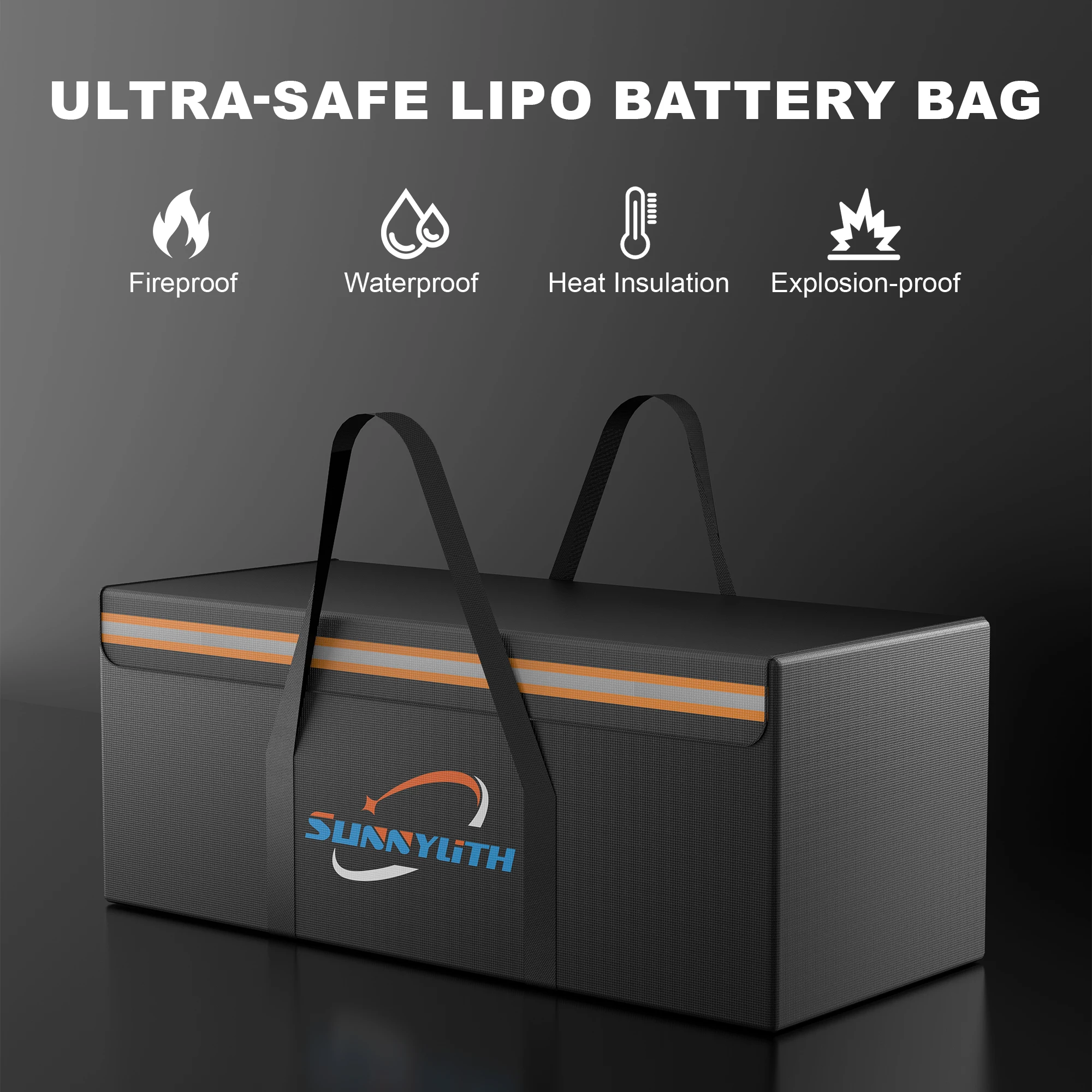 Large Fireproof Document Bag 56*23*24cm Waterproof Storage Firesafe Bag Fireproof Folder Safe Box for Cash Valuables Passport