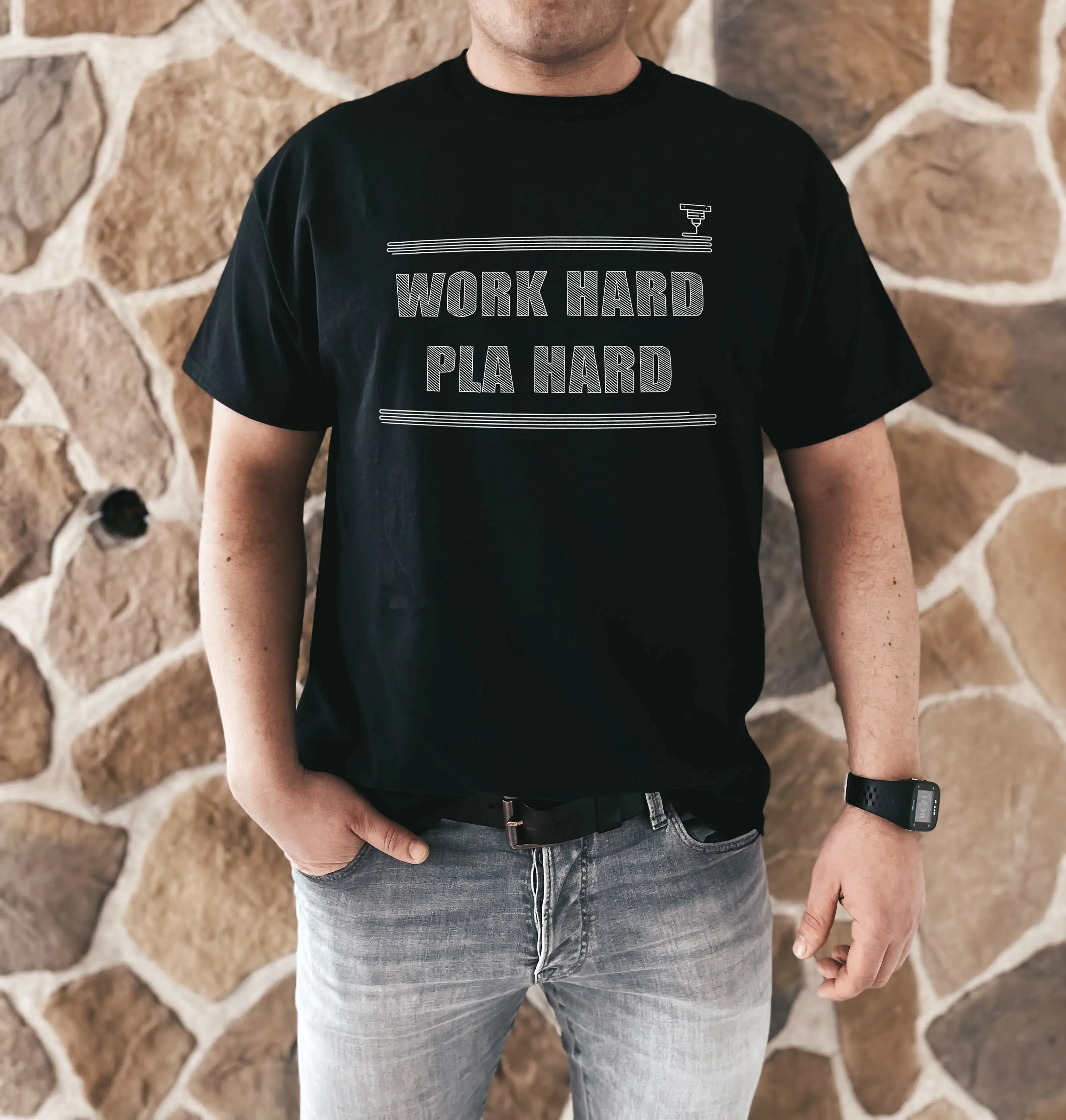 3D Printing T Shirt Work Hard Pla Printer Funny Enthusiast Print