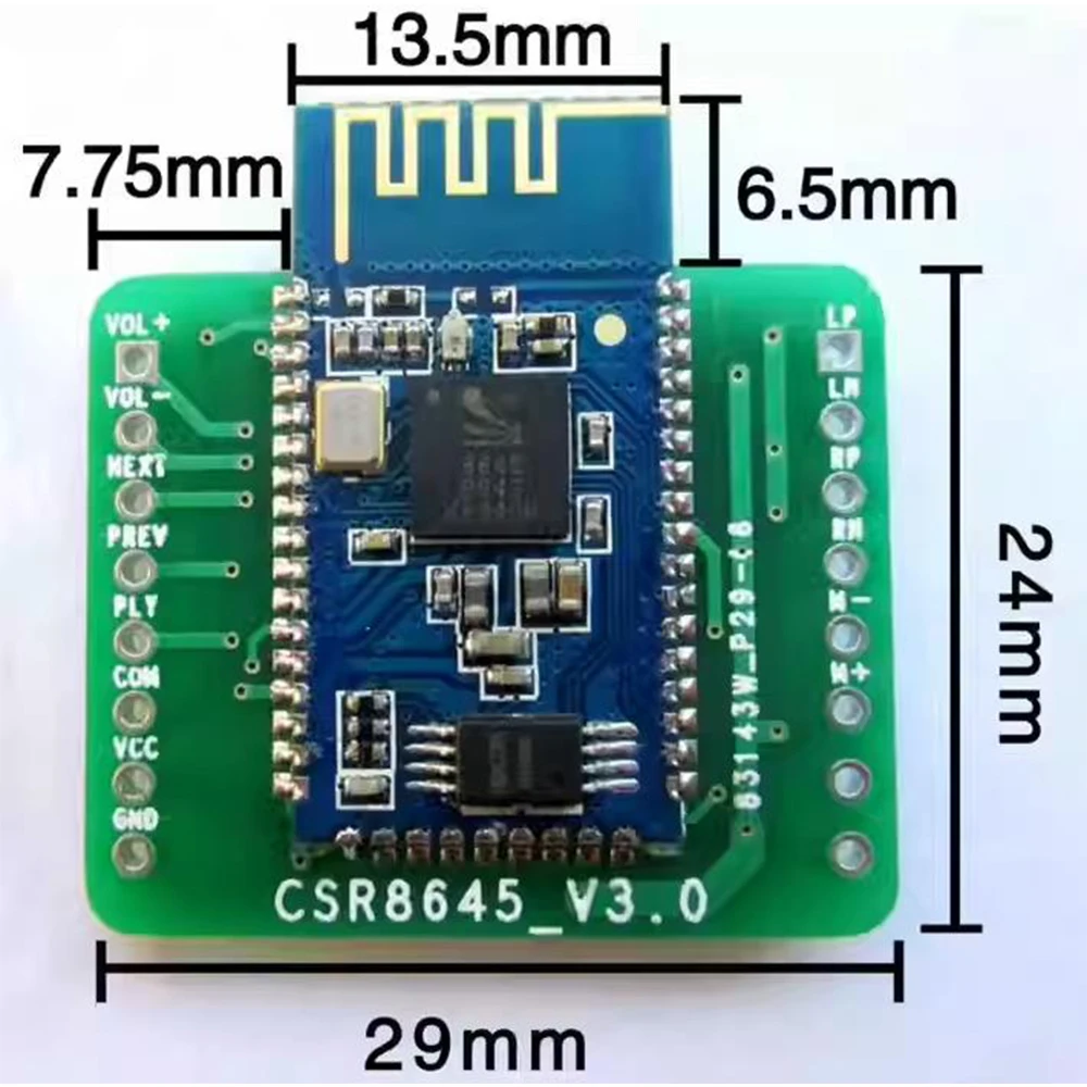 

Модуль платы усилителя Bluetooth 4.0 Аудиоприемник CSR8645 APTX Dual 5 Вт