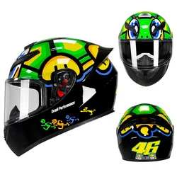 Tam yüz kask DOT onaylı motosiklet kaskları erkekler kadınlar için Cascos Para Motos Motocross kaskları HD siperliği açık sürme kap