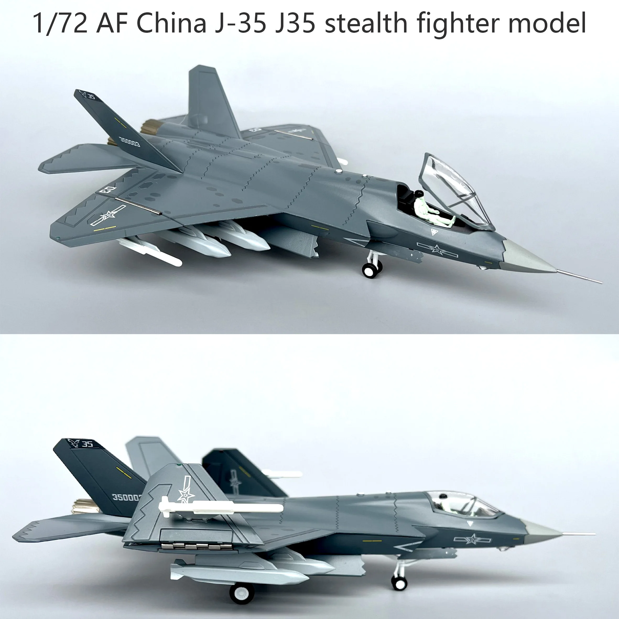 

1/72 AF China J-35 J35 stealth fighter, Коллекционная модель готового изделия из сплава