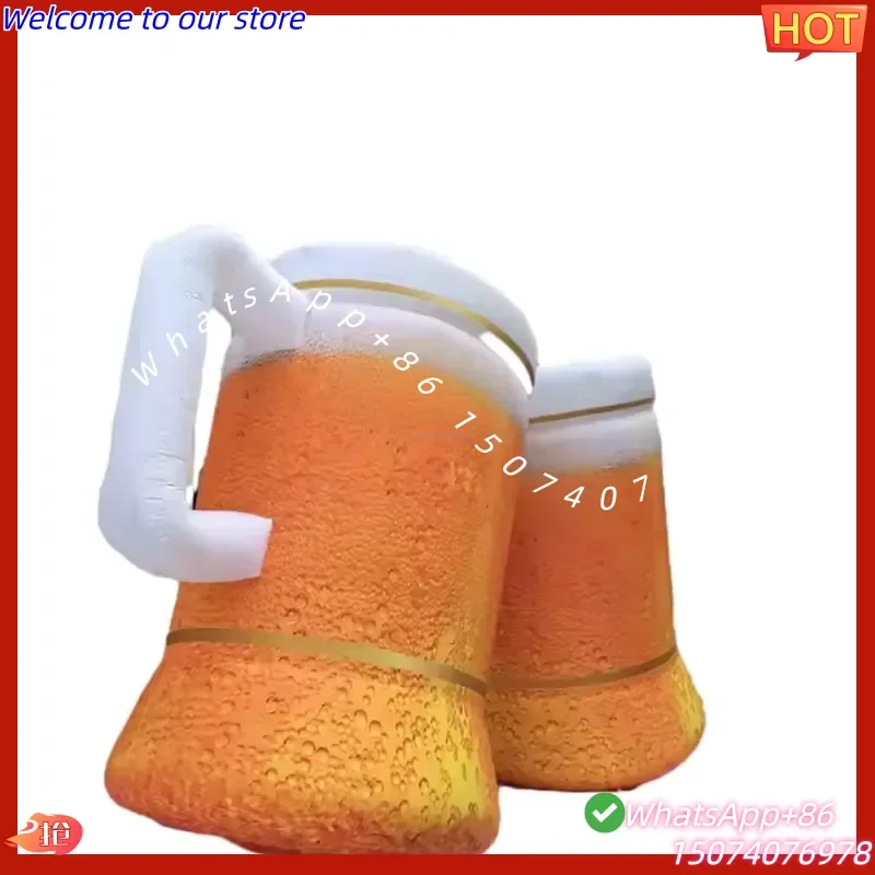 2026 Custom Giant Sealed Waterproof Durable Sun Resistant Advertising Inflatable Beer Can Drink Display Built-In Fan Full