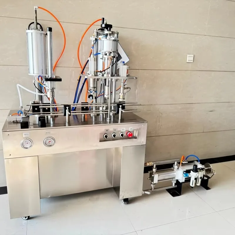 Semi Automatic Business Startup Hair Color Body Spray Air Freshener Aerosol Filling Machine For Personal Care Products
