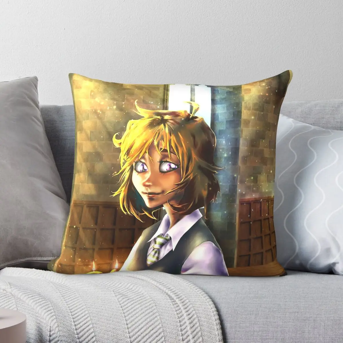 Funda de almohada cuadrada Merula Snyde 2k, poliéster, lino, terciopelo, decoración creativa con cremallera, funda de cojín para el hogar