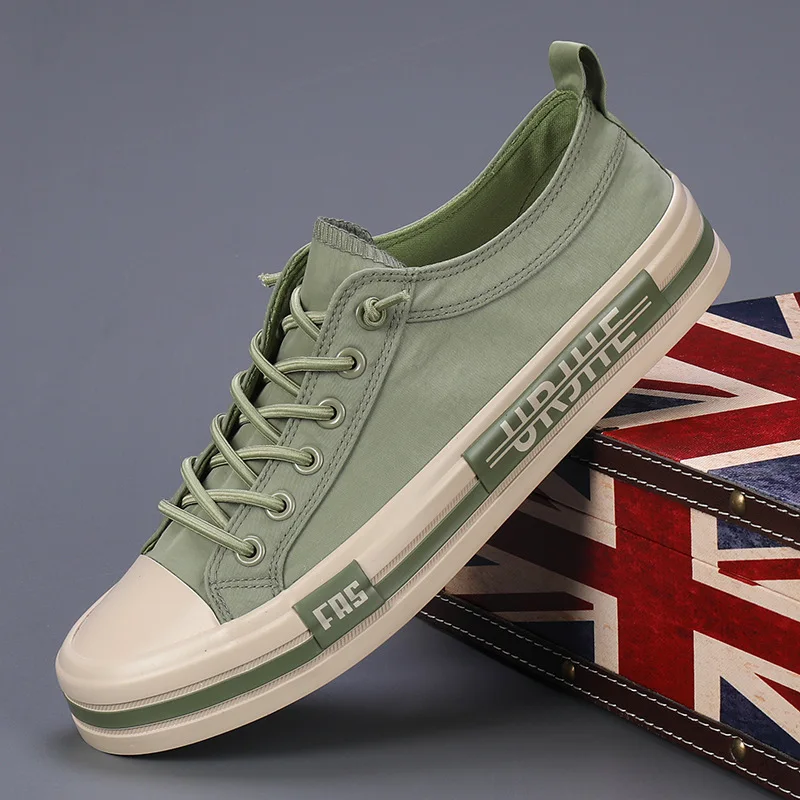 2025 spring New Men's Canvas shoes Comfortable Low-cut Vulcanized Shoes fashion Men's Espadrille Non-slip Casual Shoes Man Flats