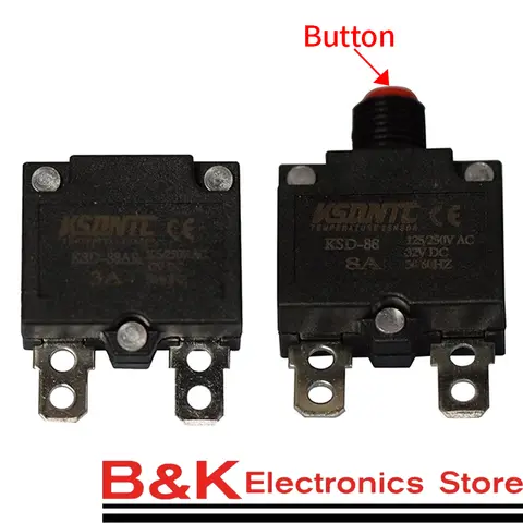 1/2/5/10PCS New 88AR 3A 4A 5A 7A8A 10A 15A 20A 25A Automatic Manual Reset Circuit Breaker Overload Switch Over Current Protector