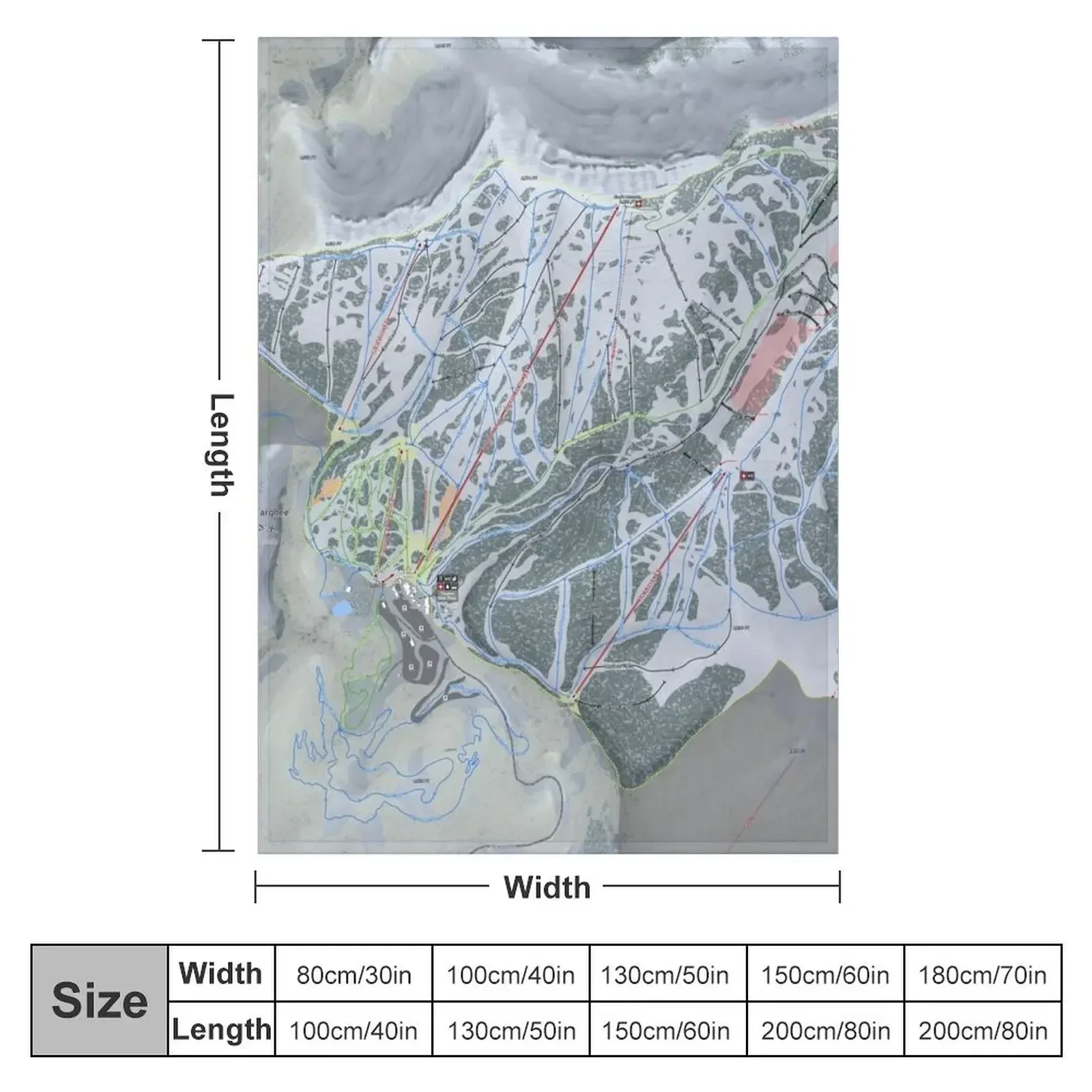 Grand Targhee Resort Trail Map Throw Blanket christmas decoration Sofas Comforter warm for winter Blankets