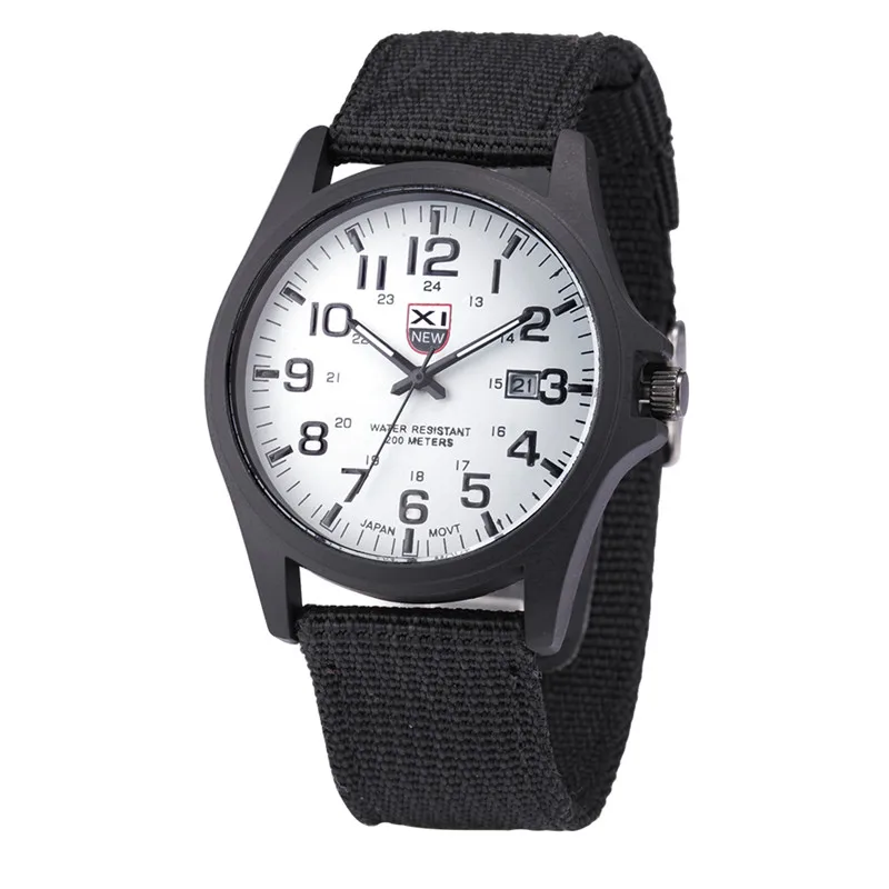 

Reloj Hombre XINEW Brand Watches For Men Fashion Casual Nylon Band Sports Date Quartz Wristwatch Black Relogios Masculinos 2025