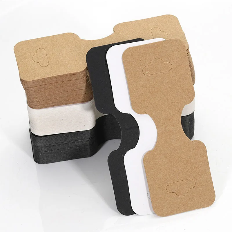 

100pcs Foldable Kraft Paper Packing Cards for DIY Jewelry Display Cards Holders Bracelet Handmade Necklace Retail SPKZ02