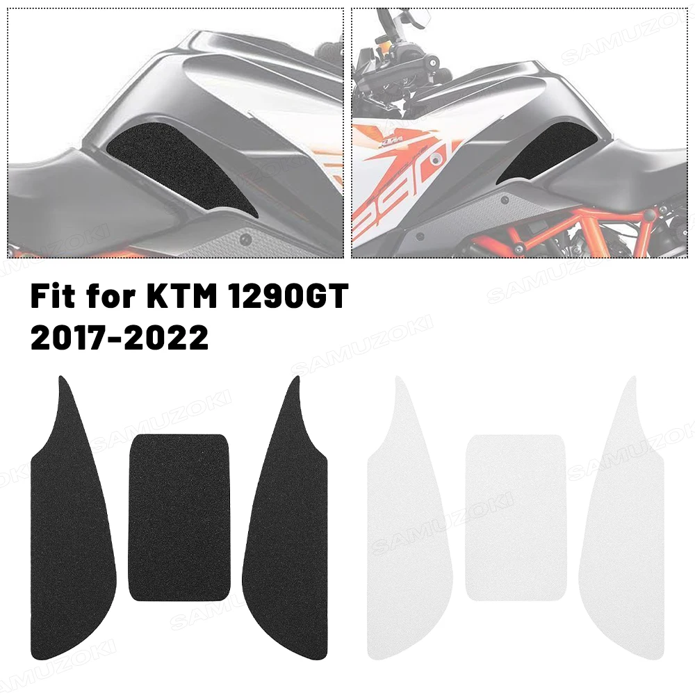 Motorcycle Fuel Tank Pad Decal Fit for KTM 1290GT 2017-2022 Anti-Slip Tank Pads Protector Stickers Knee Grip Traction Pad