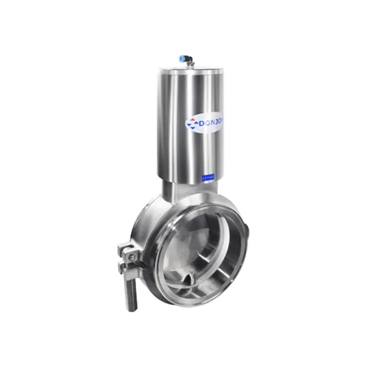 DONJOY pneumatic 316L sanitary powder butterfly valve stainless steel powder butterfly valve DN65-DN300