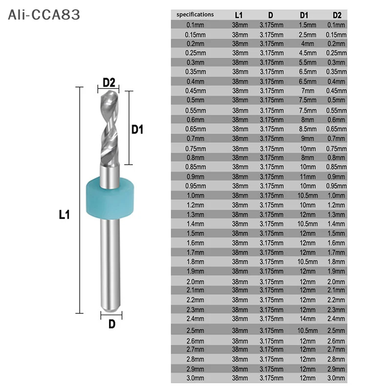 

(YY)10Pcs/Pack 2025 New Micro Drill Bits Mini CNC Drilling Bit Set Print Circuit Board Drill Bit For PCB For Board