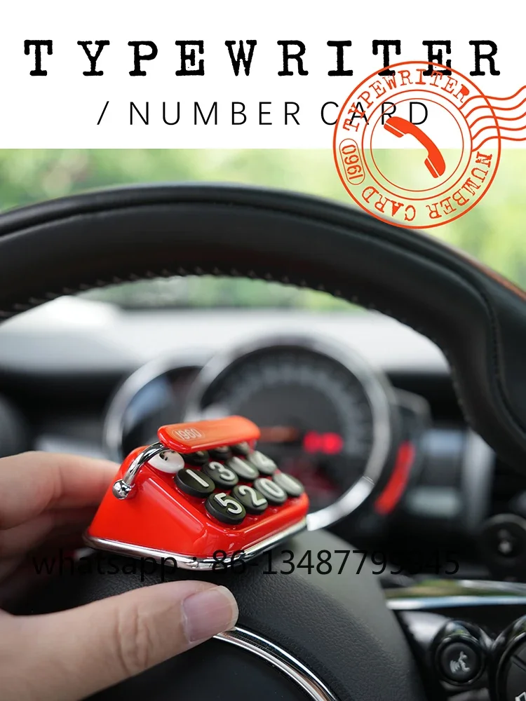 

BBDD пишущая машинка, временная парковочная номерная табличка, движущийся телефон, автомобиль в стиле ретро, персонализированный цифровой креативный движущийся автомобиль