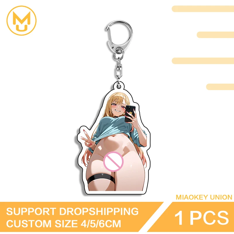 

Alluring Anime Figure Kitagawa Marin Artistic HD Pattern Double Sided Key Chains Adorable Ingenious Cosplay Costumes DIY Props