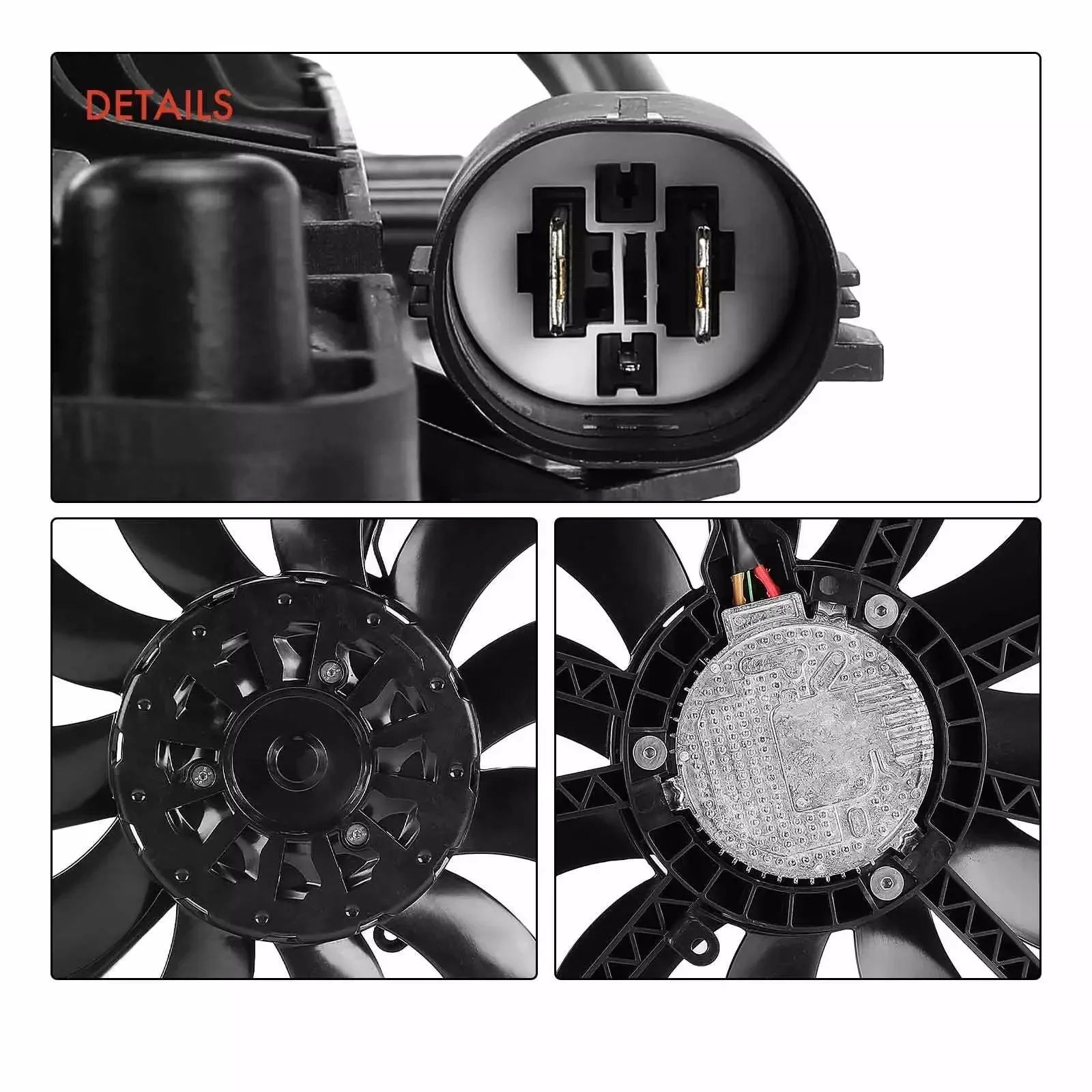 مجموعة مروحة تبريد الرادياتير متوافقة مع ATS 2016-2018 V6 3.6L تحل محل 84100128 GM3115292