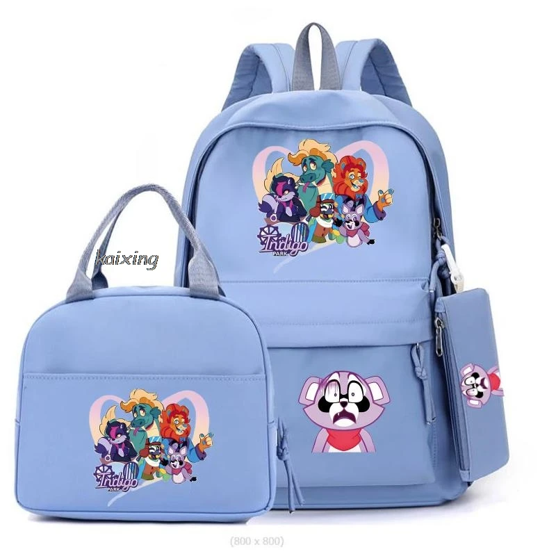 

3Pcs /Set Indigo Park Bookbag Kids Backpack Boys Girls School bags Daily Backpacks Mochilas Shoulder Bag Sets Best Gift