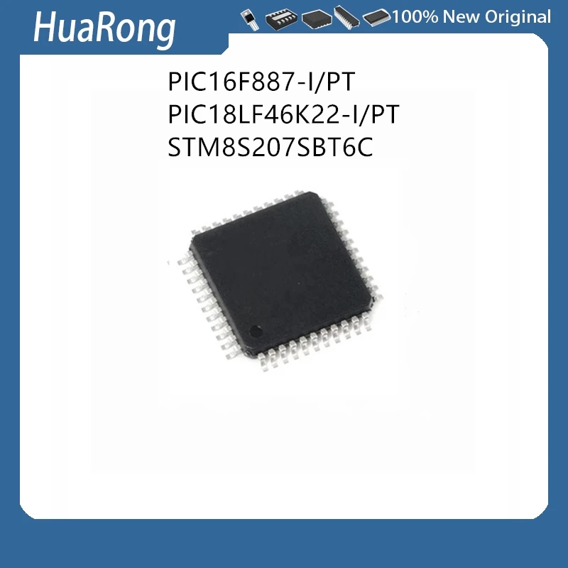 10Pcs/Lot PIC16F887-I/PT PIC16F887 PIC18LF46K22-I/PT PIC18LF46K22 STM8S207SBT6C QFP44