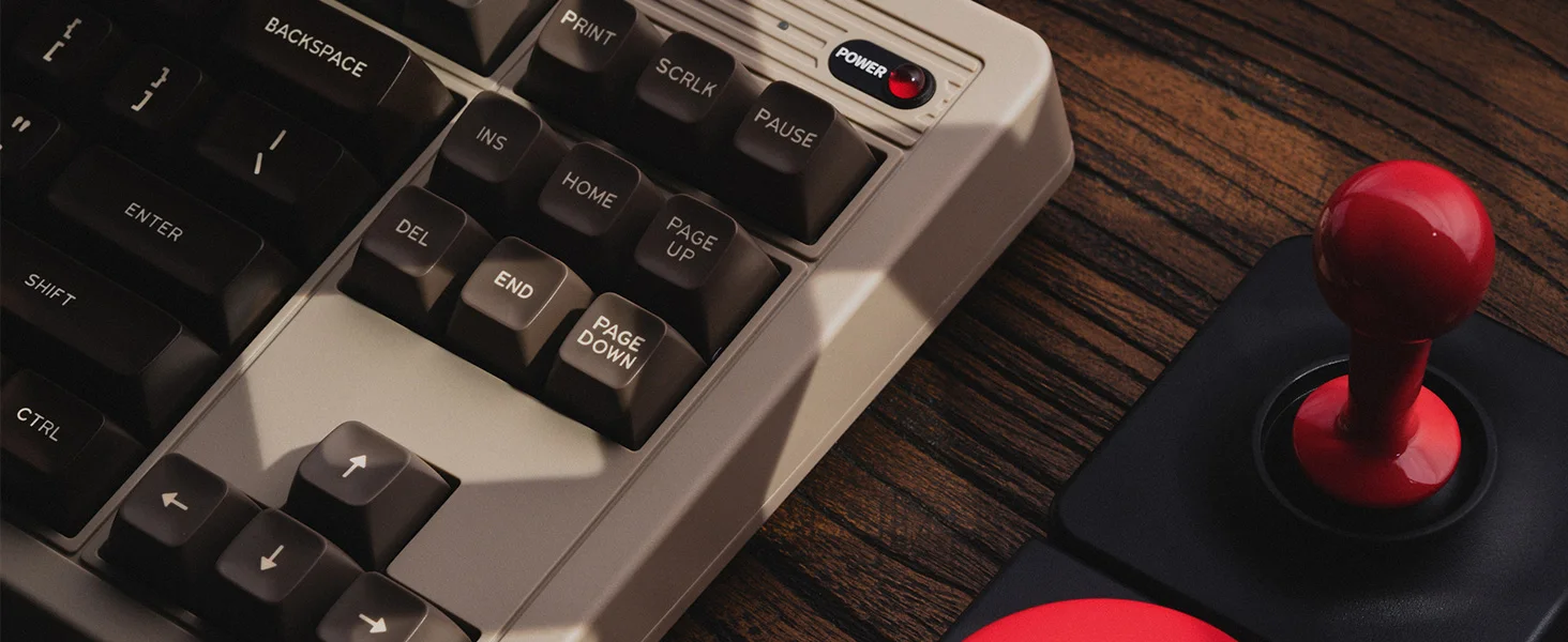 8BitDo Retro mechanische Tastatur, BT/2,4G/USB-C Hot-Swap-fähige Gaming-Tastatur mit 87 Tasten, zwei superprogrammierbare Tasten – Detail 7