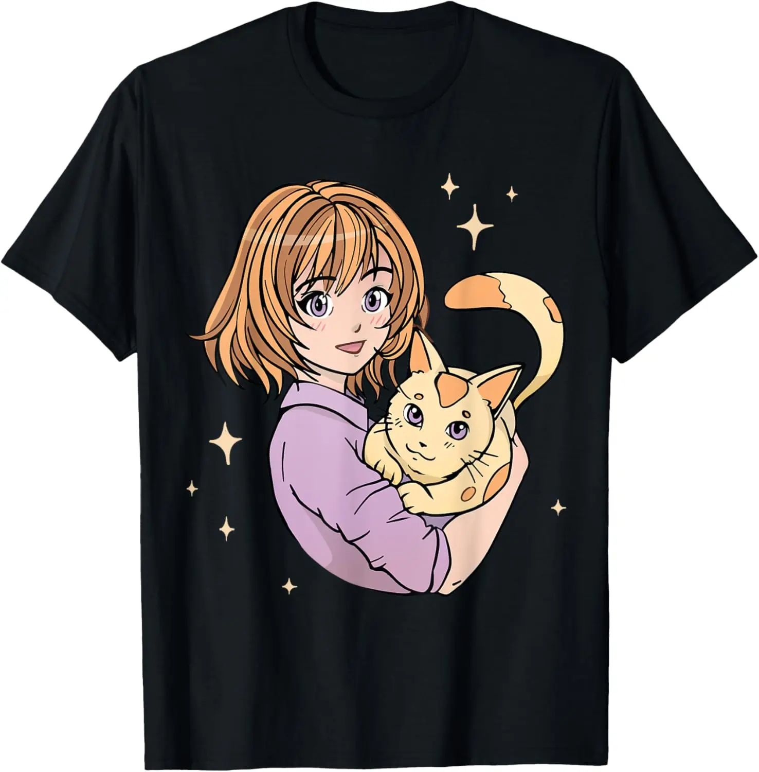 

Anime and Cats Lover for Teen Manga kawaii Graphic Otaku T-Shirt