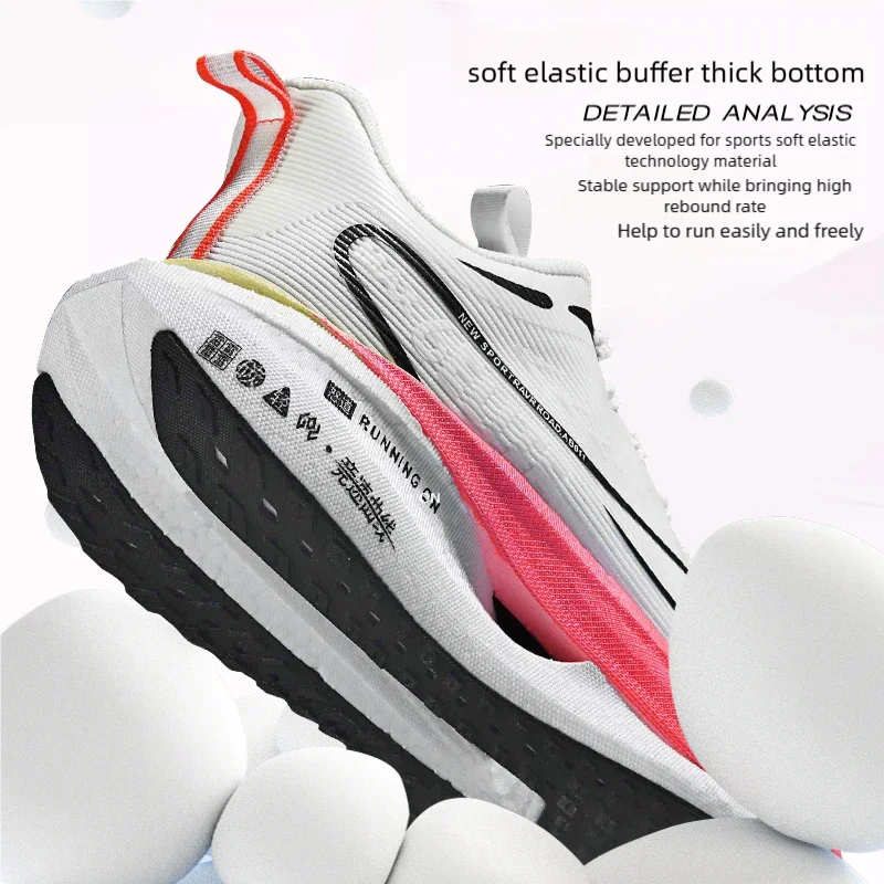 Chaussures de course hommes haute qualité paume complète plaque de carbone coussin professionnel ​ Chaussures d'entraînement Baskets légères et résistantes à l'usure