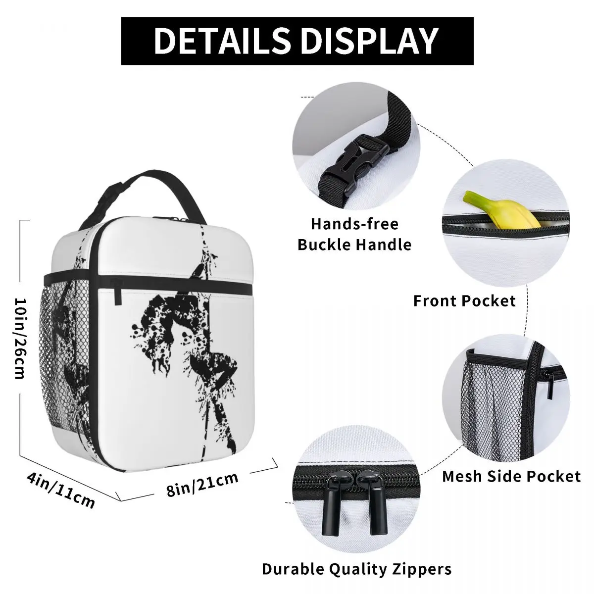 Pole Dance Cool Insulated Lunch Bag for Women Office Cooler Thermal Food Box Tote Portable Lunch Boxes Container