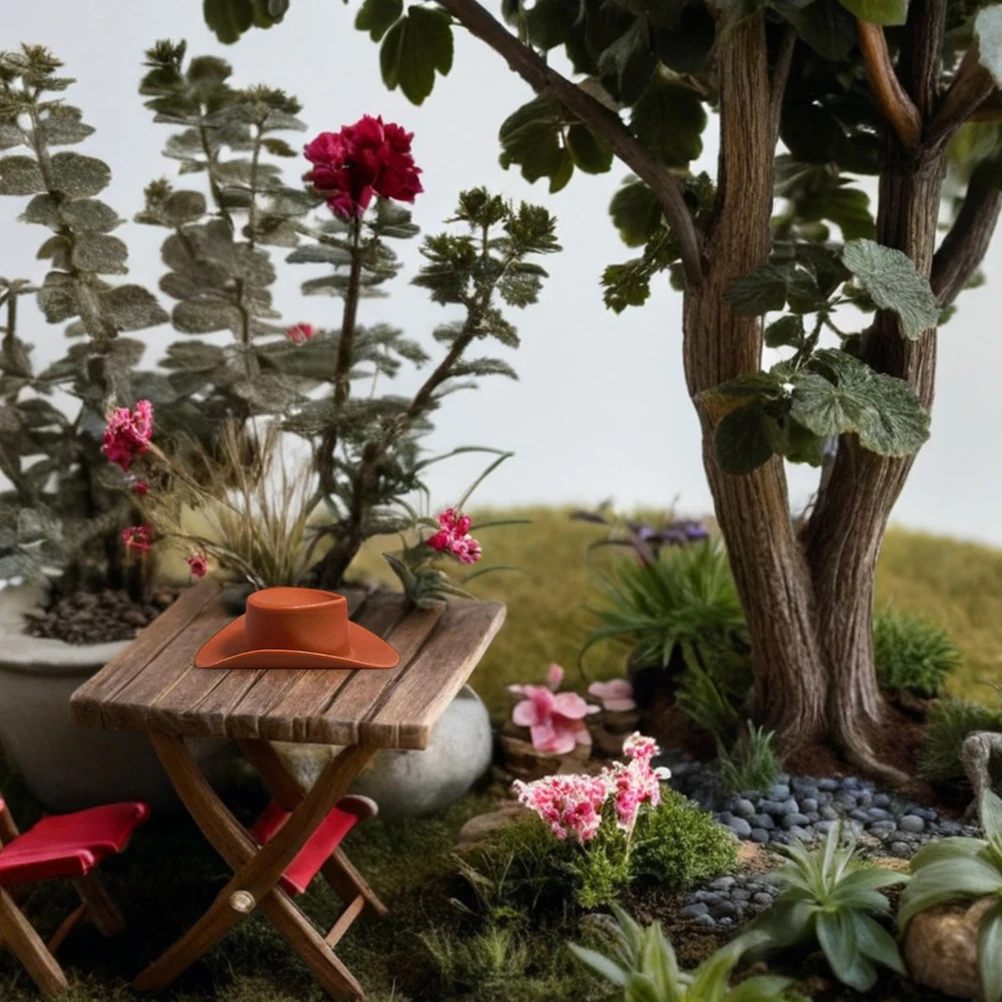 60Pcs Plastic Mini Western Hats Cute Cowgirl Themed Decor for Crafting DIY Party Supplies Tabletop Arrangements