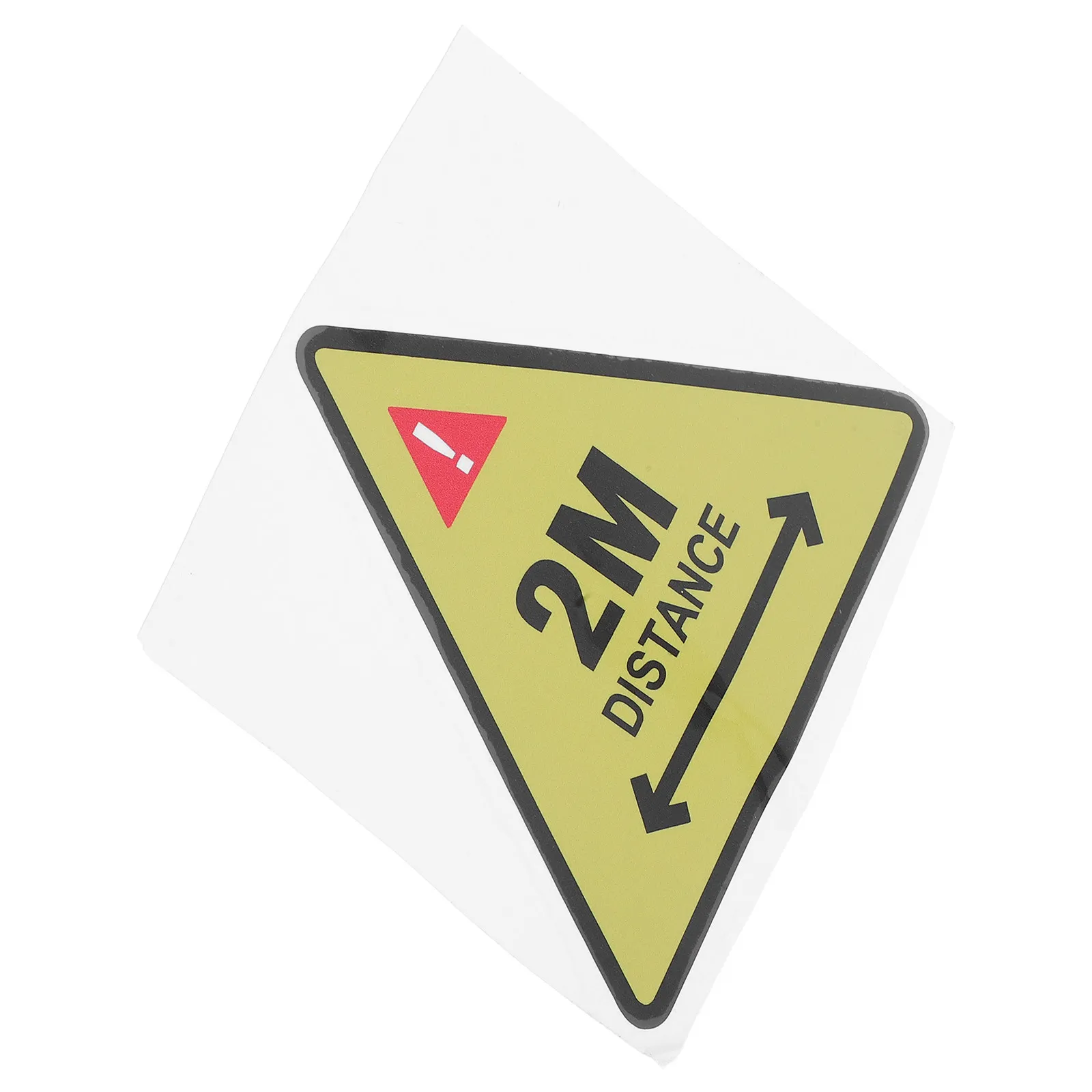 2 Meters Away Safety Warning Sticker High Adhesion Waterproof Bright Vivid Caution Sign for Factory Office Public Space