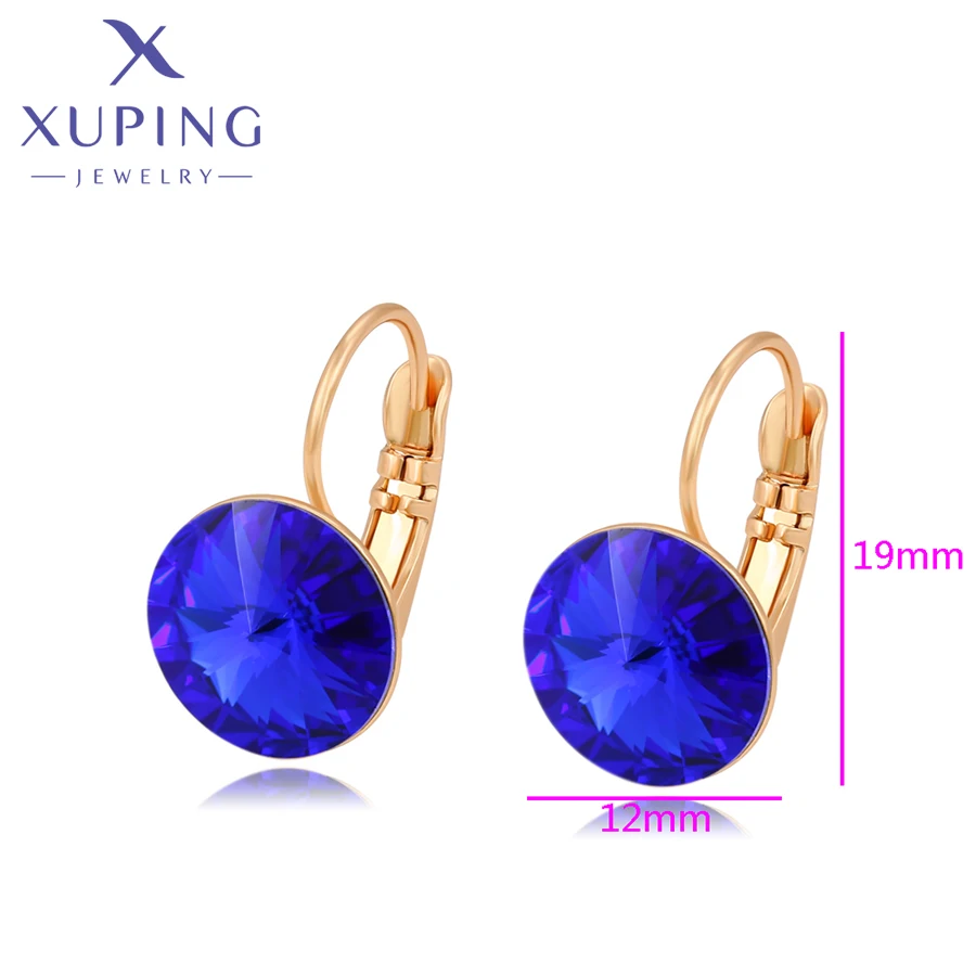 Xuping Jewelry New Arrival Hot Selling Fashion Style Crytsal Earring with Gold Color for Women Gift A00720078