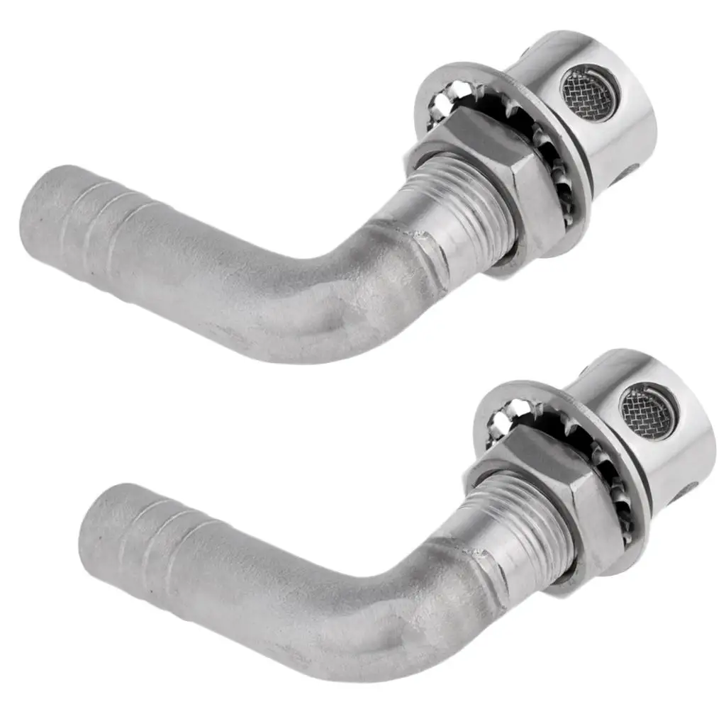 Stainless Steel Boat Fuel Tank Vent Kit 12mm to 15mm Marine Grade Vent for Caravan Automotive Watercraft