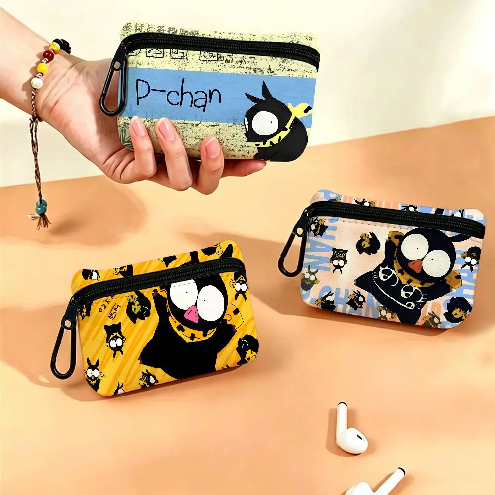 R-Ranma-1-2-Anime Multifunctional Oxford Cloth Small Pouch With Hook Mini Coin Wallet Earbud Storage Bag