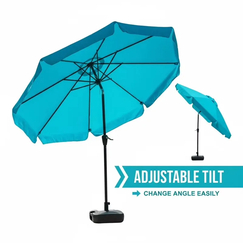 Beach Umbrella Frp Commercial Grade Heavy Duty 10 ft Pagoda Style Patio