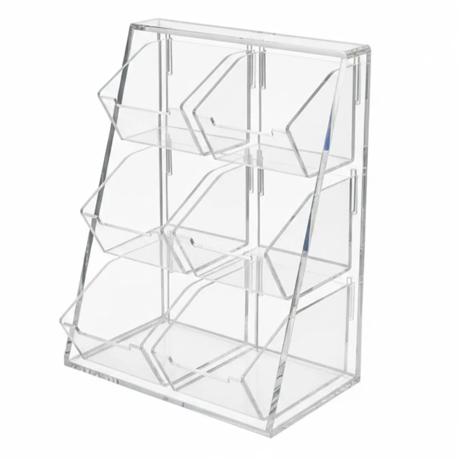 Durable Clear Acrylic Multi Bin Organizer Shelf for Coffee Bar Tea Station and Kitchen Countertop Use