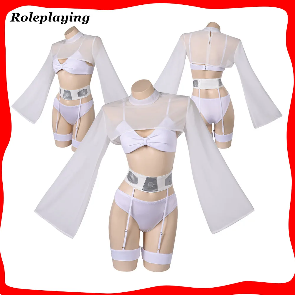 

Princess Leia Cosplay Sexy Lingerie Set Costume for Woman Female Fantasy Rolpelay Clothing Movie Halloween Carnival Party Suit