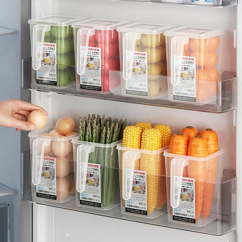 Refrigerator Storage Box Organizer Bins Fridge Side Door Food Sort Storage Box Fruit Vegetable Containers Kitchen Organizers Box