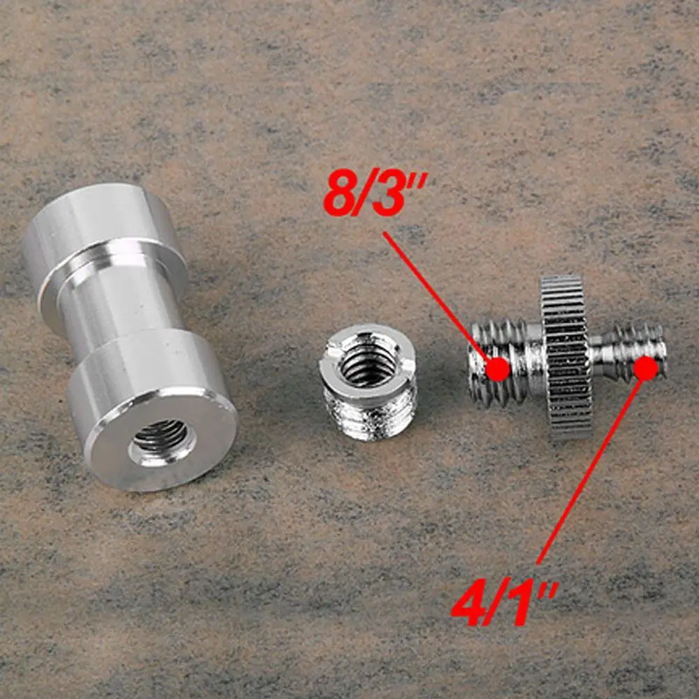 Hot 1/4 "Tot 3/8" DSLR SLR Draad Schroef Mount Adapter Converter Adapter Light Stand Camera Flash Statief