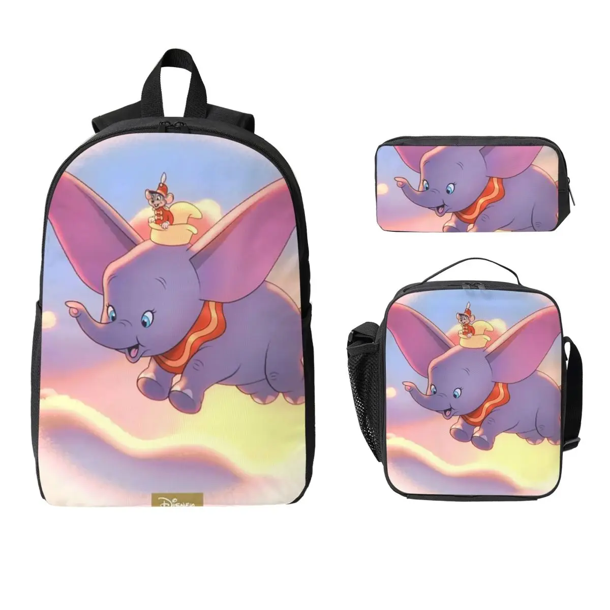 

Dumbo Backpack Student Boys Girls BookBag School Bag Laptop Shoulder Bags 3ps Insulated Lunch Bag Pencil Case