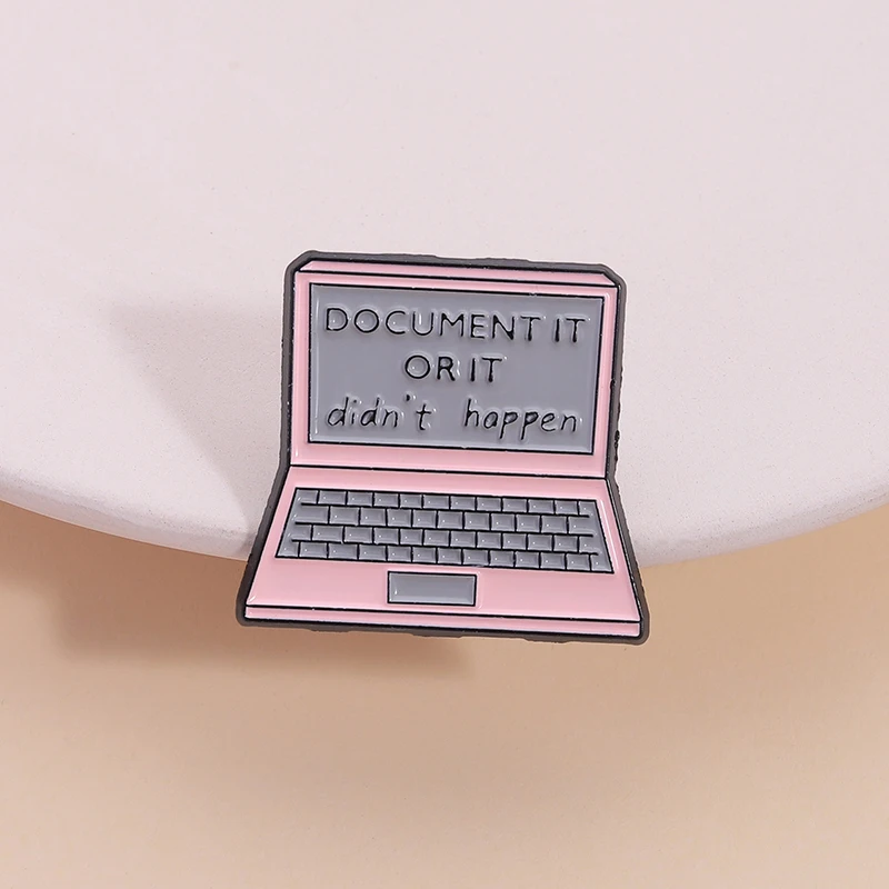 Document It or It Didn't Happen Enamel Pin IEP Meeting Documentation Reminder Brooch Lapel Badge Jewelry Gift For Office Workers