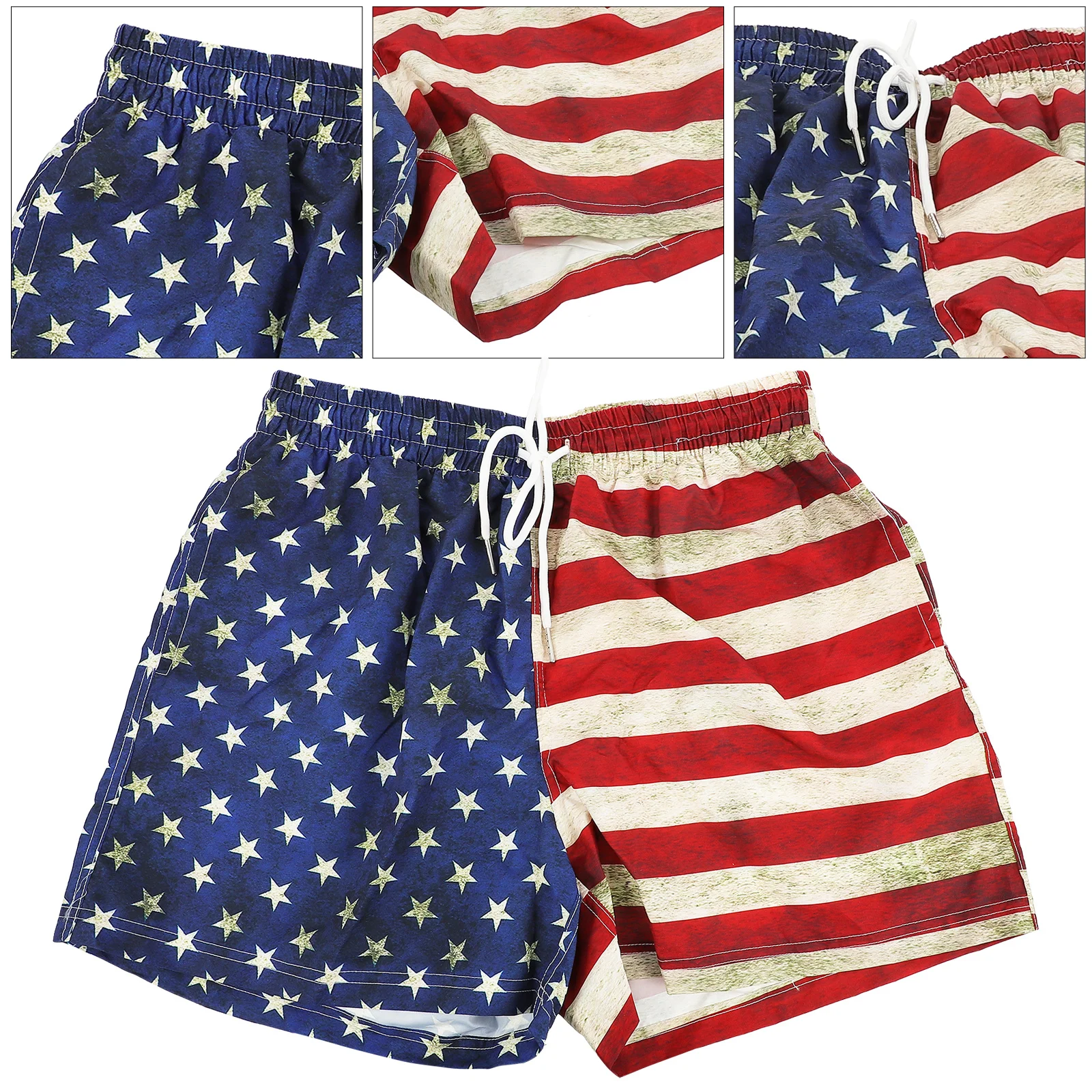 

1Pair Usa Flag Swim Trunks for Men Quick Dry Breathable Beach Shorts Lightweight Comfortable Summer Outdoor Sports Swimming