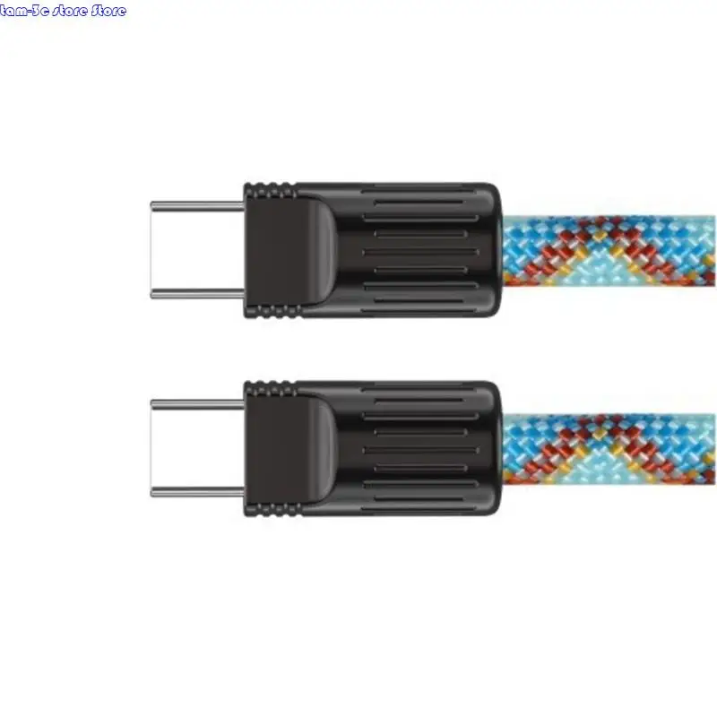 D0UA Несколько использования 60 Вт USB -тип C Зарядка C Зарядка/кабель передачи данных с плавным плетением Lanyard, 0,3 метра