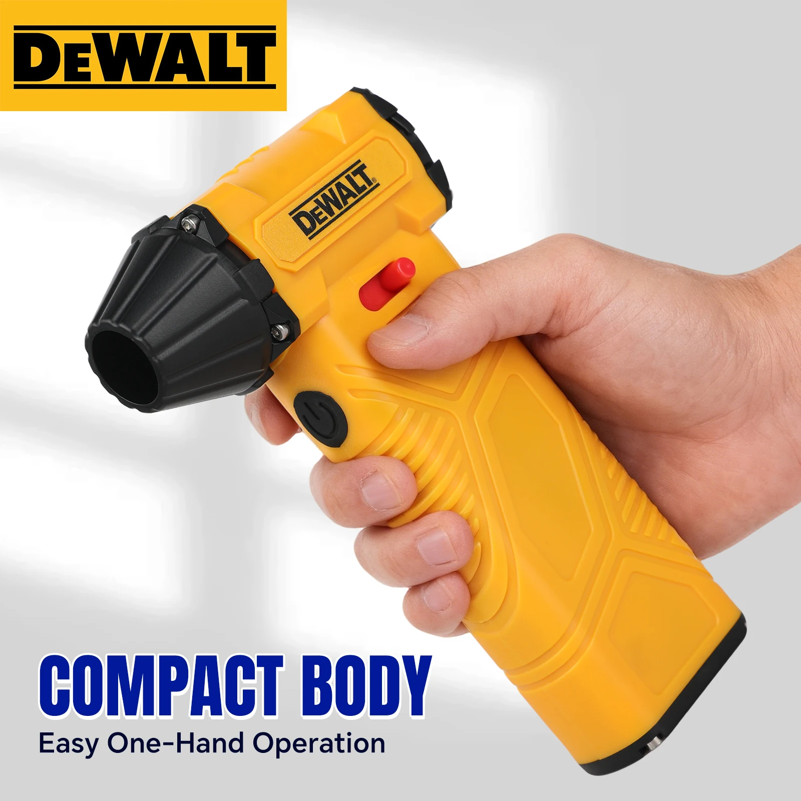 DEWALT Mini Electric Brushless Handheld Powerful Fan ，adjustable speed ，Rechargeable Type-C interface High-speed turbine fan