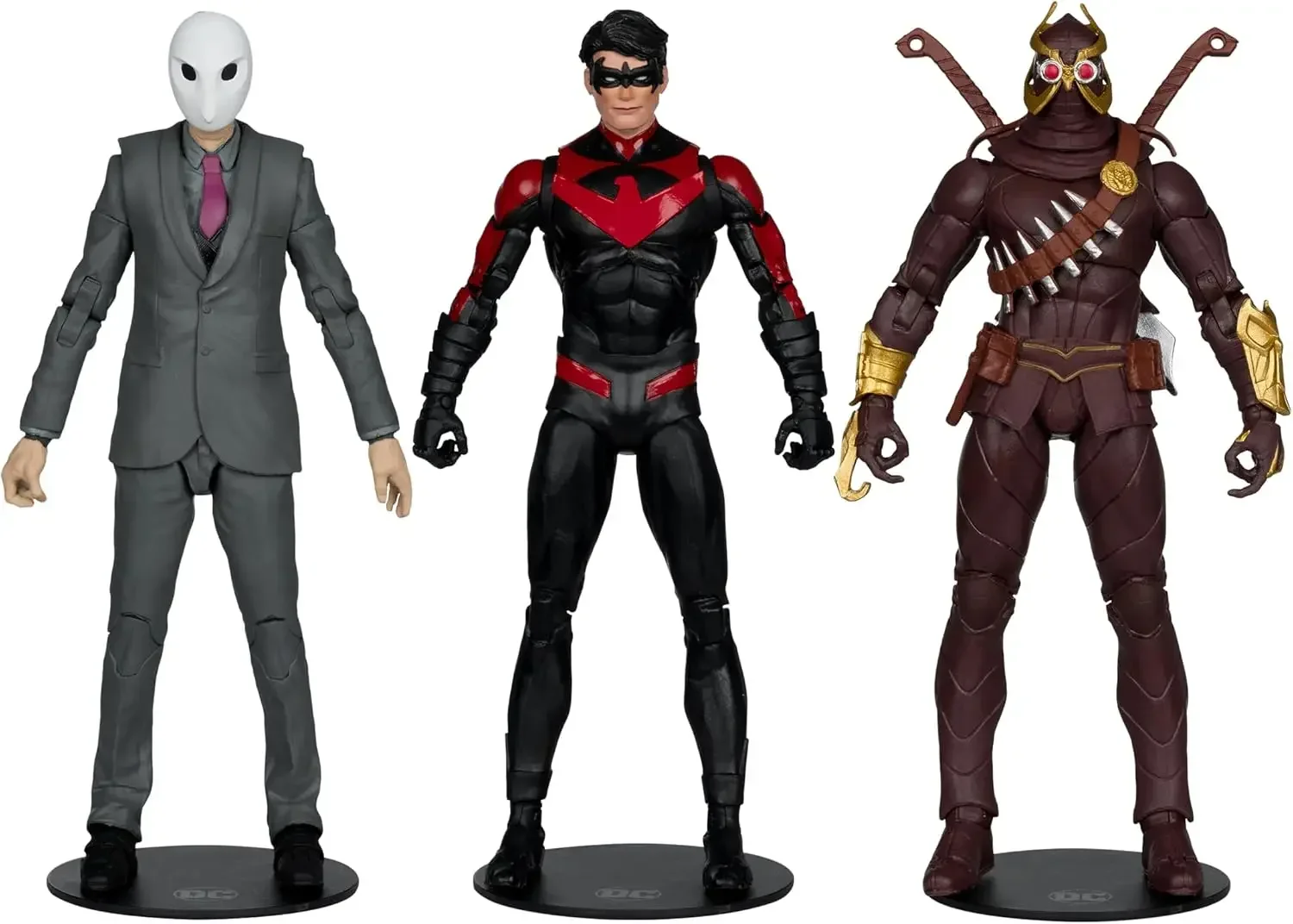 Wholesale McFarlane DC Multiverse 7 inch  Nightwing vs Talon & Owl   Figure 3pk Gold Label