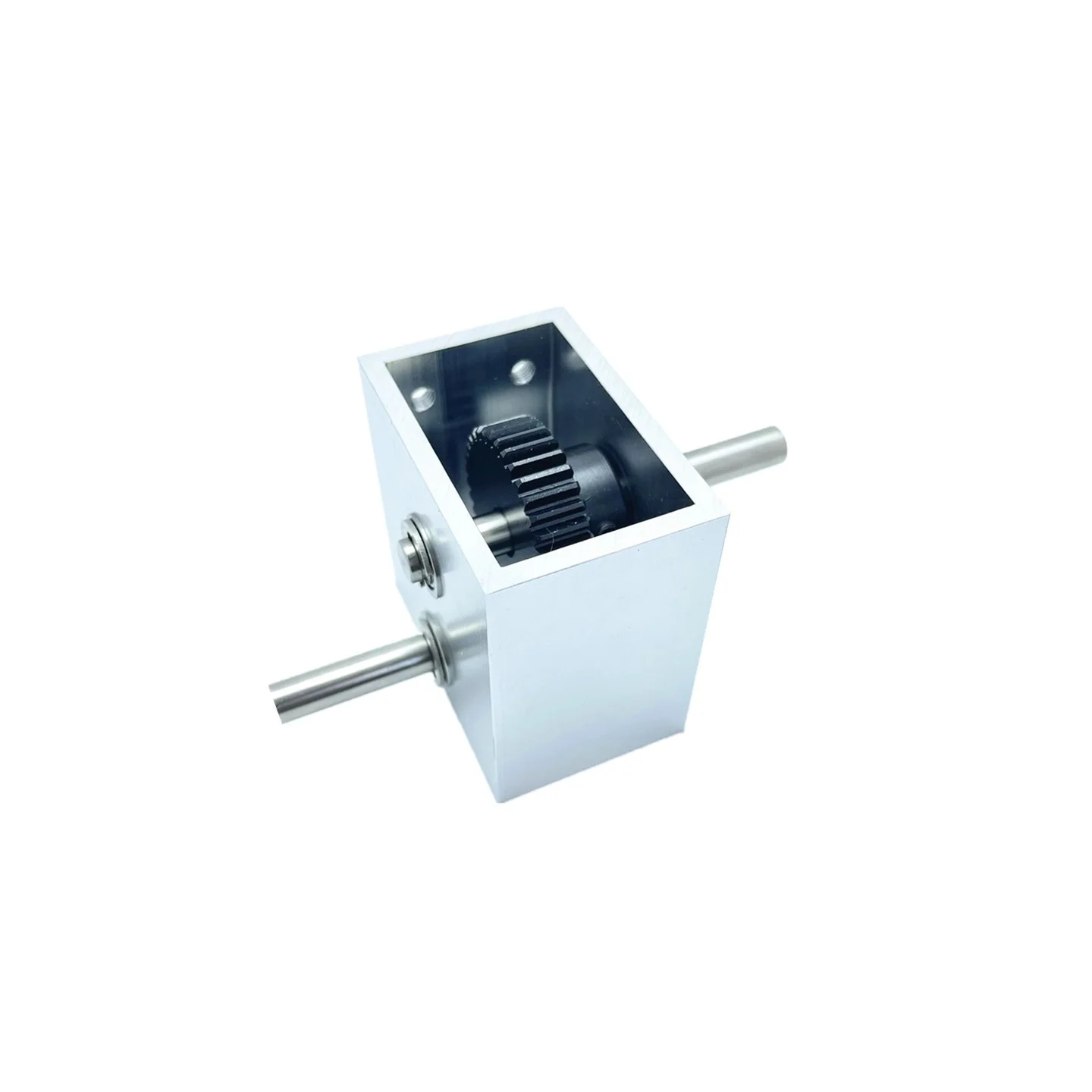 180 degree forward and reverse conversion gearbox 2 to 1 small steering one in two out dual output gearbox commutator