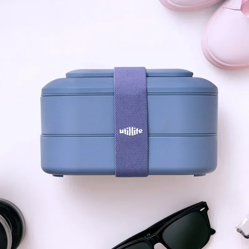 

Japanese Bento Box Double-Layer Safe Material Lunch Containers Microwaveable Meal Prep Box for Efficient Heating