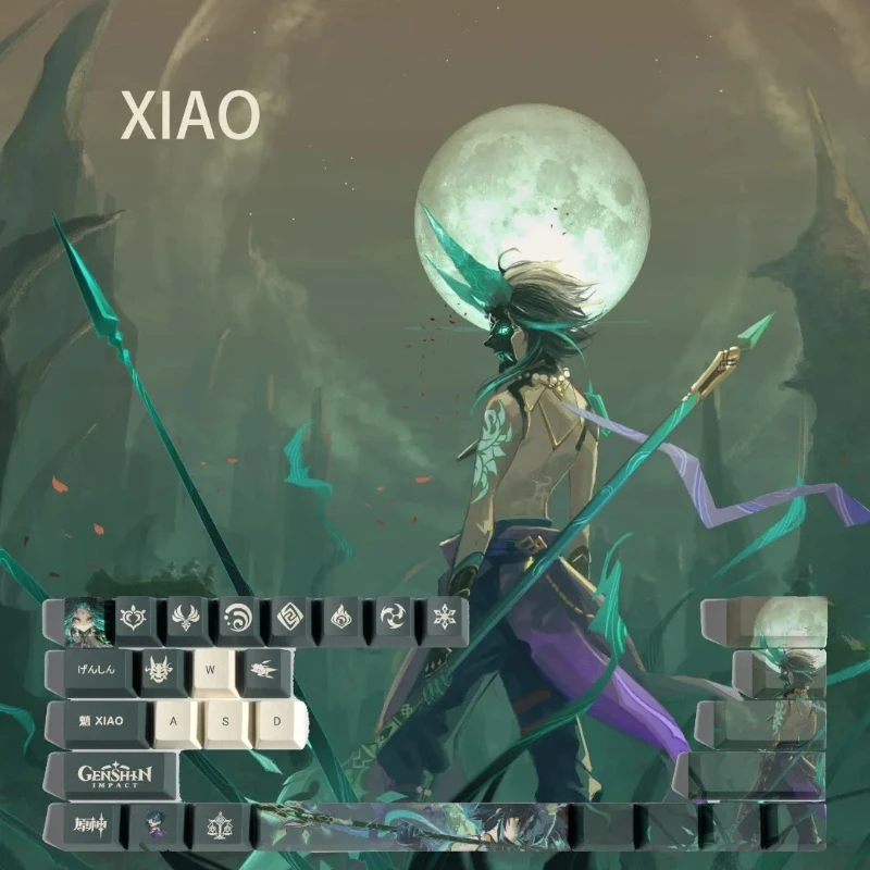 

Xiao Keycap Genshin Impact игровые колпачки 29 набор ключей PBT термосублимация OEM высокоиндивидуальные двумерные колпачки для ключей подарки