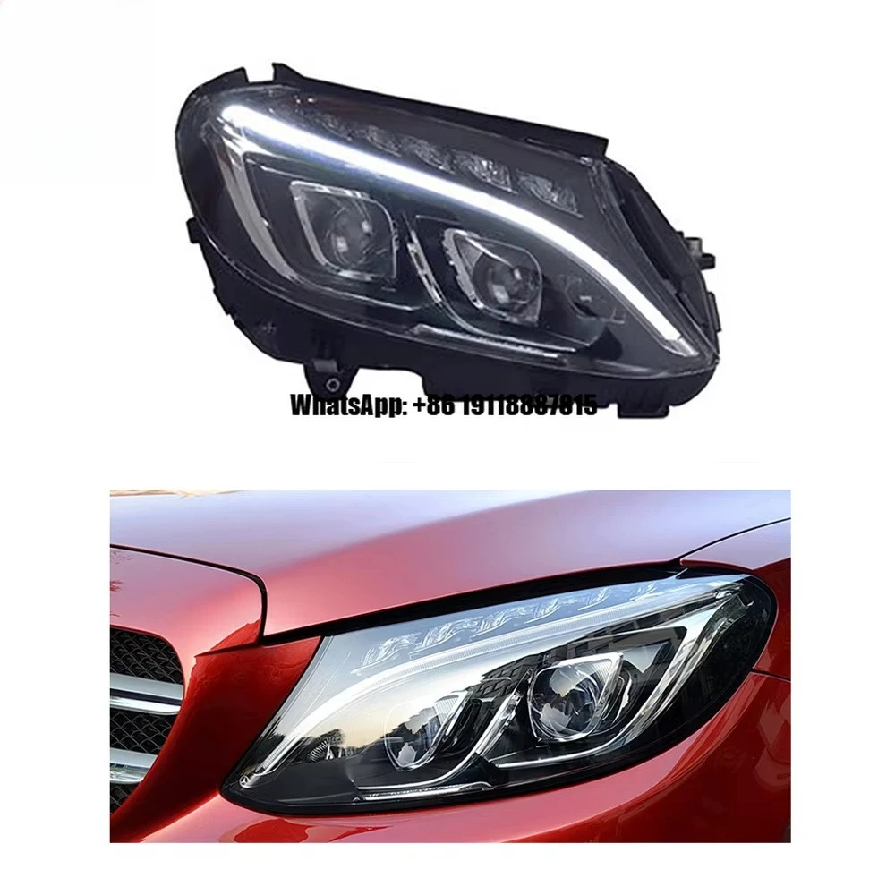 

Led Headlights for Mercedes-Benz C-CLASS C180 C200 C26 C300 W205 Headlight High Configuration Dual Lens LED 12V Car Accessories