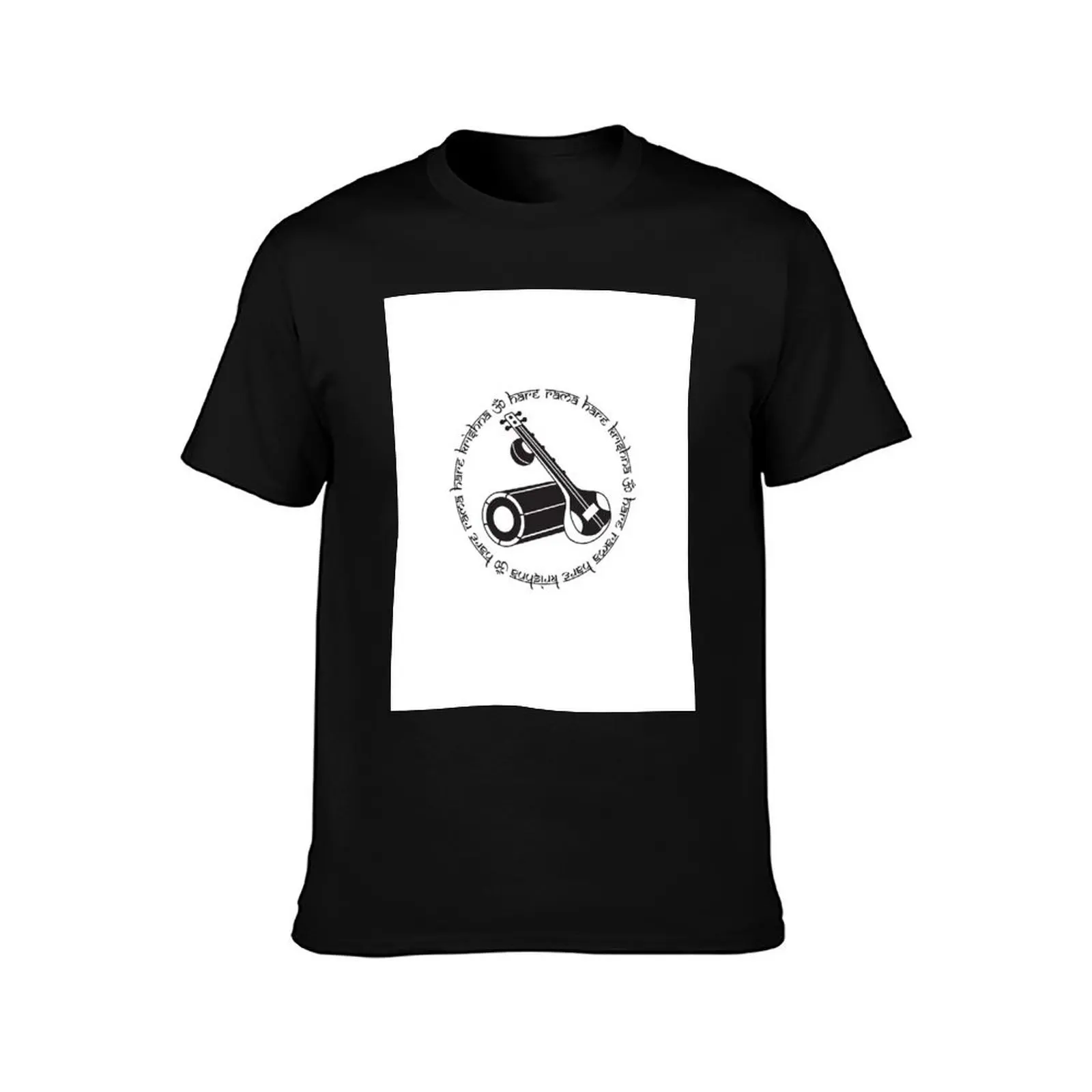 Veena Instrument T-Shirt Casual Streetwear Short Sleeve Tee T-Shirt